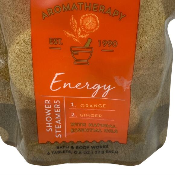 Bath and Body Works Aromatherapy Orange + Ginger Shower Steamer 6 Tablet NWT - Picture 3 of 6